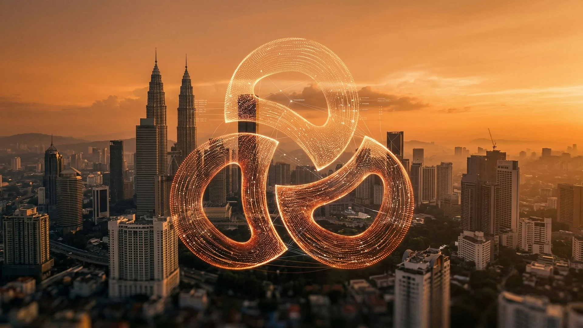 Kuala Lumpur business district skyline